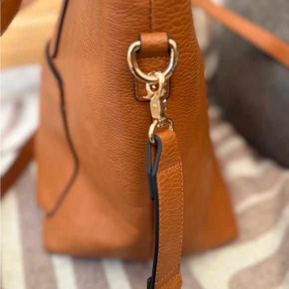 Poppy & Peonies Brown Leather Tote - Picture 6 of 6
